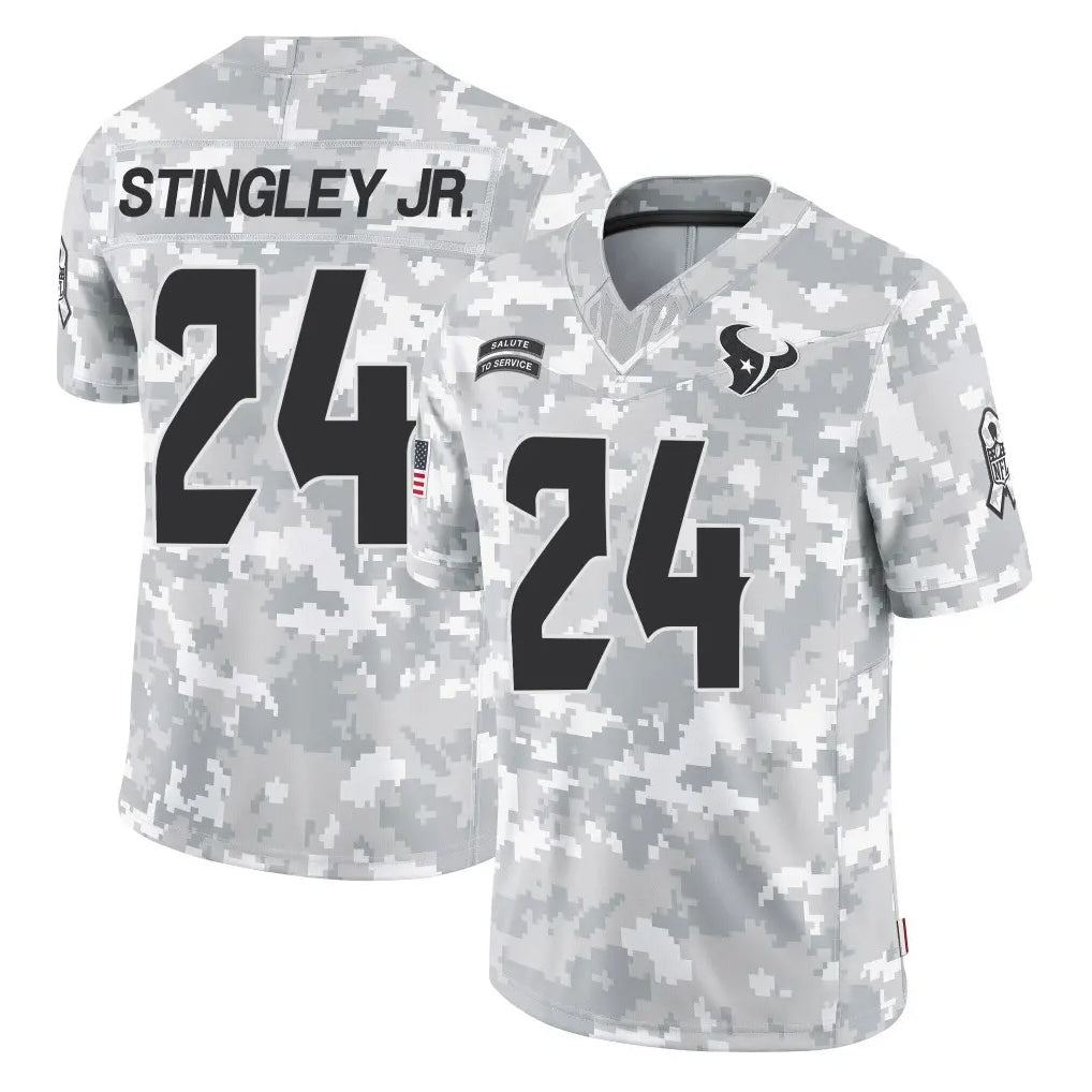 Parkc H.Texans #24 Derek Stingley Jr. Player Arctic Camo Salute To Service Limited Game Stitched Jerseys