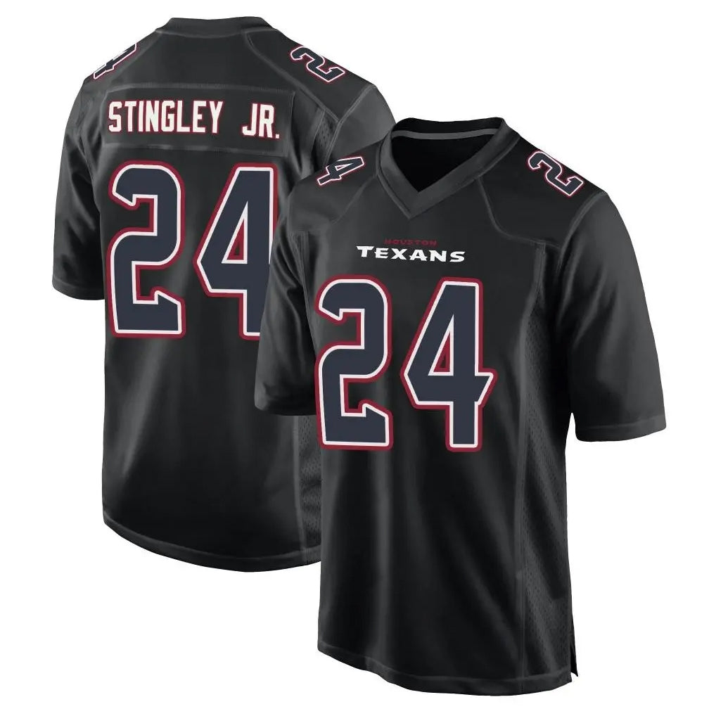 Parkc H.Texans #24 Derek Stingley Jr. Player Black Fashion Home Game Stitched Jerseys