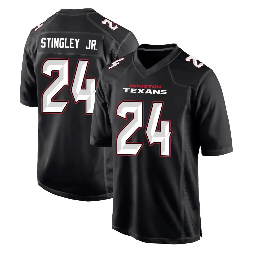Parkc H.Texans #24 Derek Stingley Jr. Player Carbon Black Fashion Home Game Stitched Jerseys