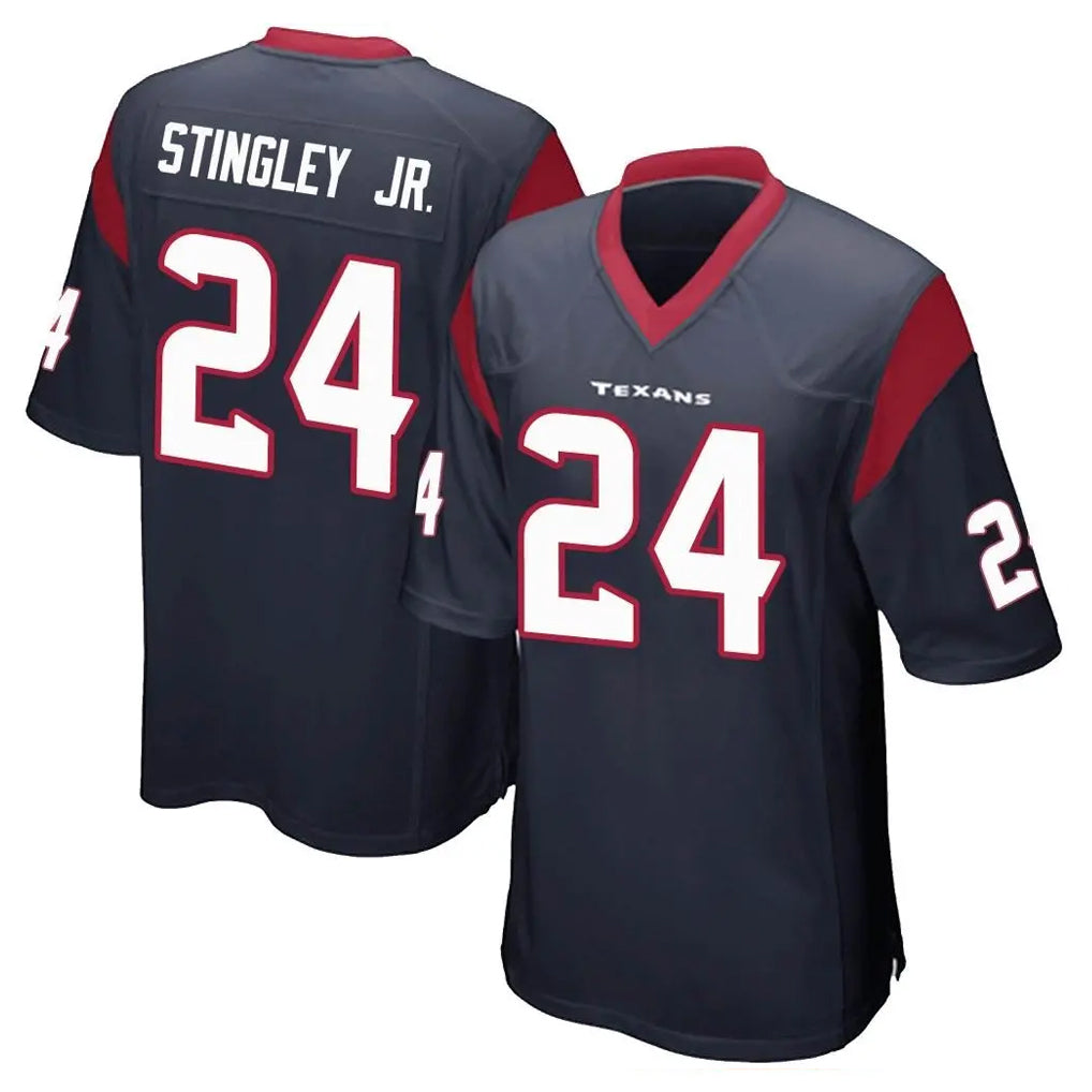 Parkc H.Texans #24 Derek Stingley Jr. Player Navy Home Game Stitched Jerseys