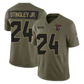 Parkc H.Texans #24 Derek Stingley Jr. Player Olive 2025 Salute To Service Limited Game Stitched Jerseys