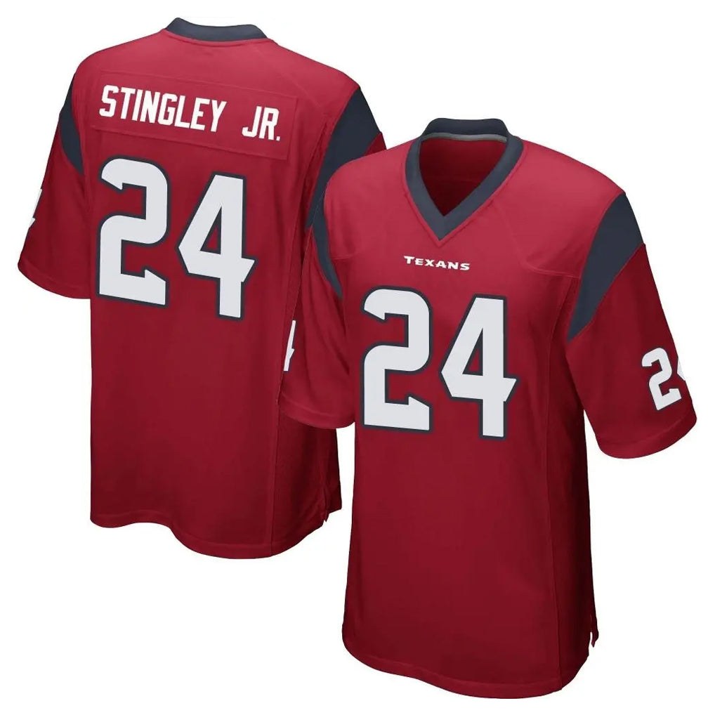 Parkc H.Texans #24 Derek Stingley Jr. Player Red Home Game Stitched Jerseys