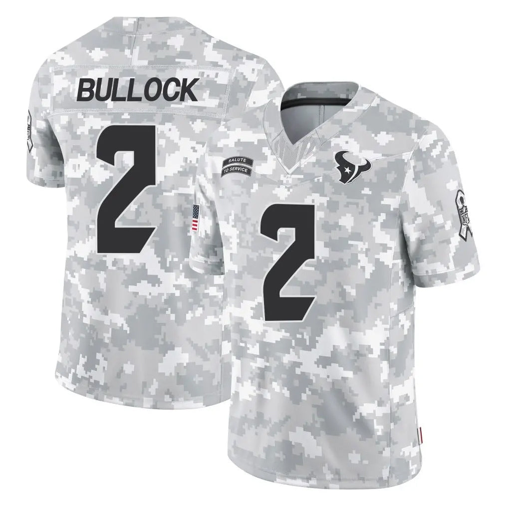 Parkc H.Texans #2 Calen Bullock Player Arctic Camo Salute To Service Limited Game Stitched Jerseys