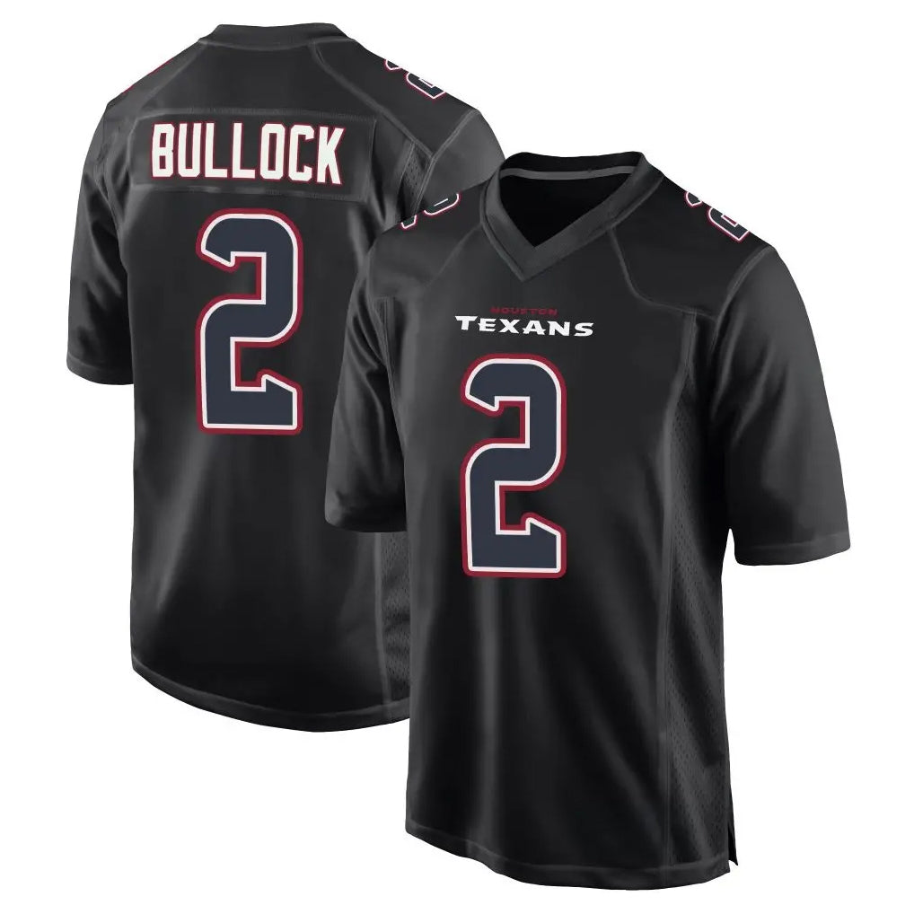 Parkc H.Texans #2 Calen Bullock Player Black Fashion Home Game Stitched Jerseys
