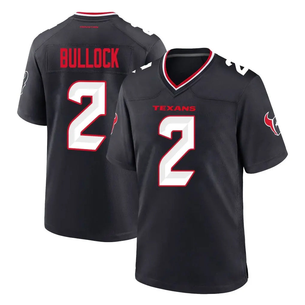Parkc H.Texans #2 Calen Bullock Player Navy Team Home Game Stitched Jerseys
