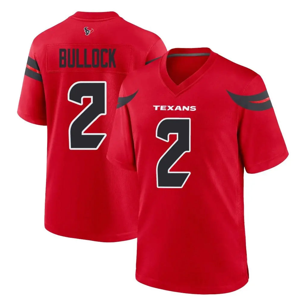 Parkc H.Texans #2 Calen Bullock Player Red Alternate Home Game Stitched Jerseys
