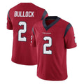 Parkc H.Texans #2 Calen Bullock Player Red Limited Vapor Untouchable Home Game Stitched Jerseys