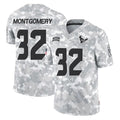 Parkc H.Texans #32 David Montgomery Player Arctic Camo Salute To Service Limited Game Stitched Jerseys