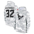Parkc H.Texans #32 David Montgomery Player Arctic Camo Salute to Service Hoodies Limited Game Stitched Jerseys
