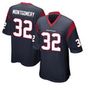 Parkc H.Texans #32 David Montgomery Player Navy Home Game Stitched Jerseys