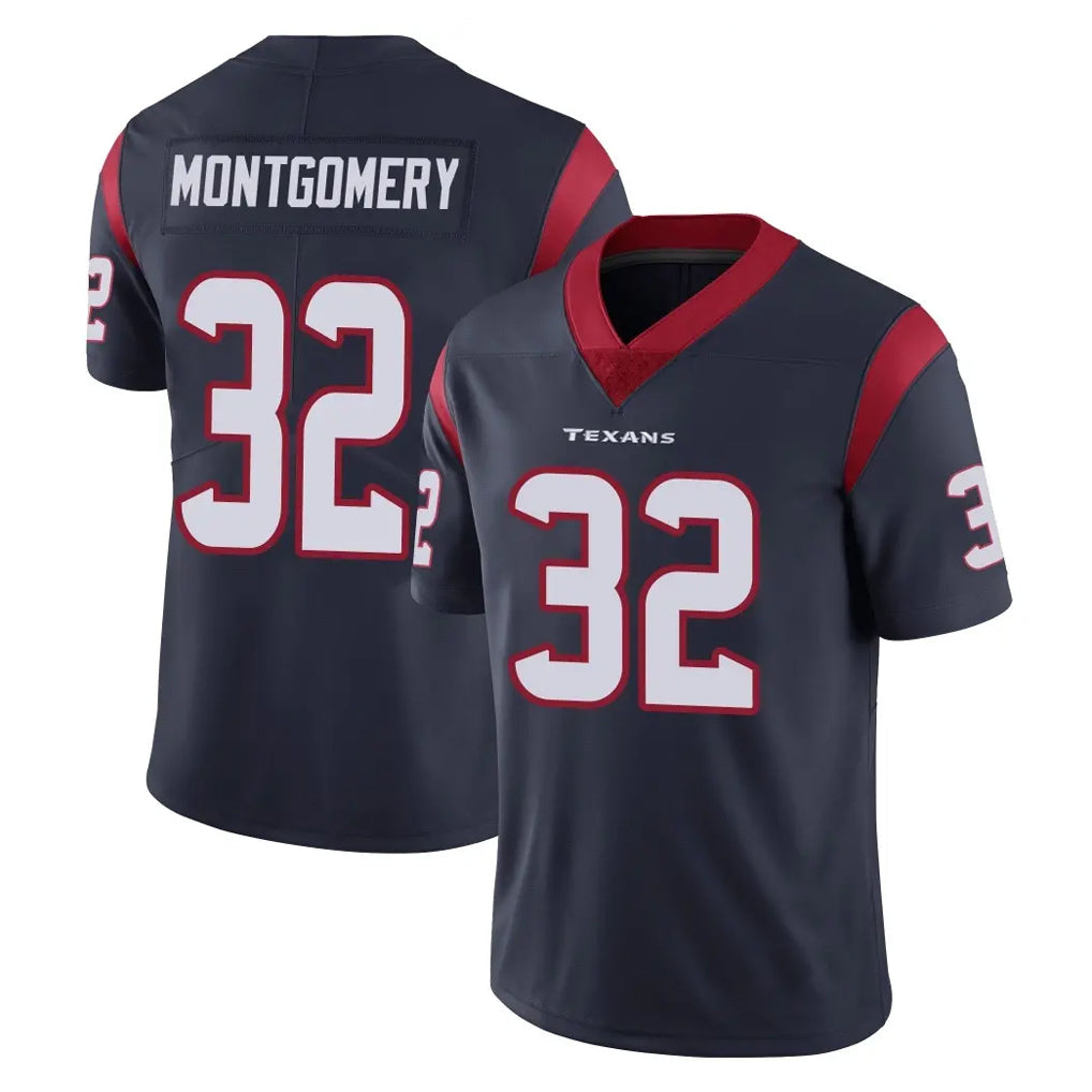 Parkc H.Texans #32 David Montgomery Player Navy Limited Vapor Untouchable Home Game Stitched Jerseys