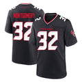 Parkc H.Texans #32 David Montgomery Player Navy Team Home Game Stitched Jerseys