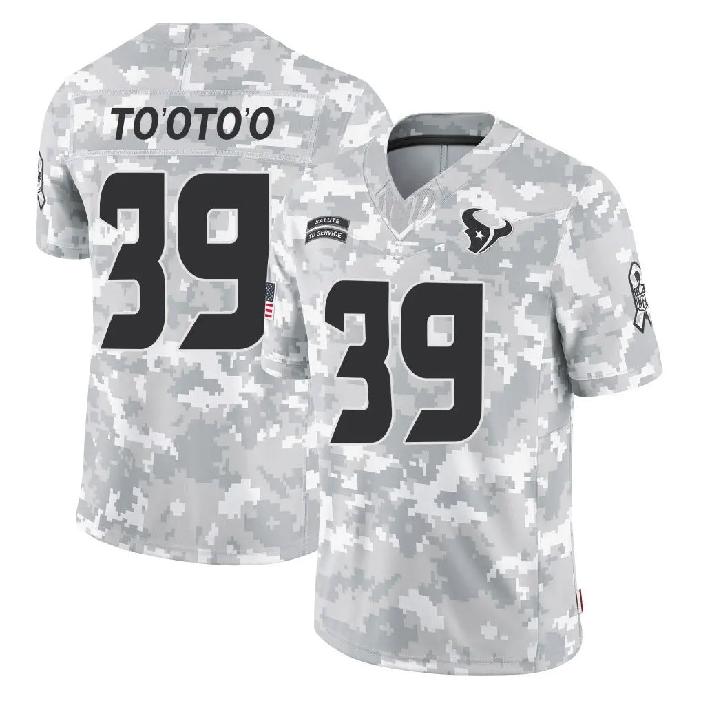 Parkc H.Texans #39 Henry To'oTo'o Player Arctic Camo Salute To Service Limited Game Stitched Jerseys
