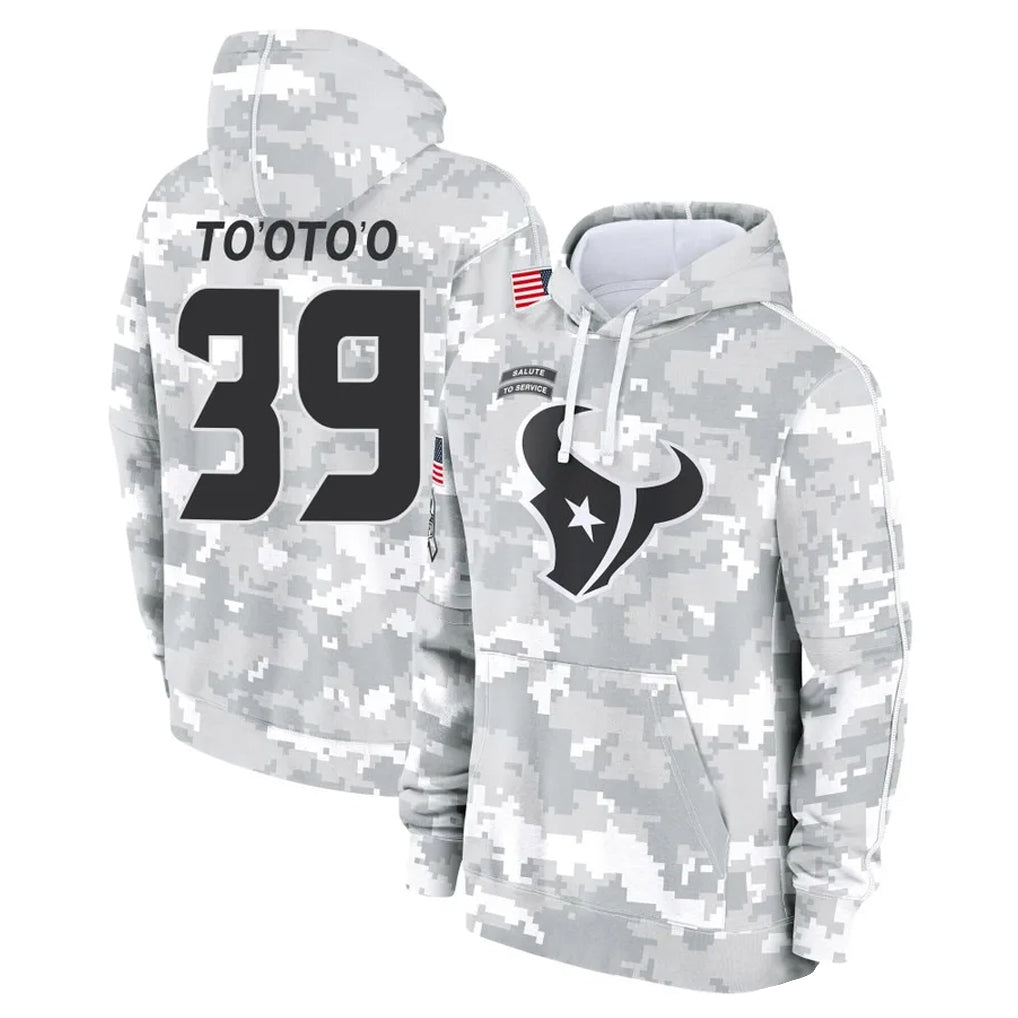 Parkc H.Texans #39 Henry To'oTo'o Player Arctic Camo Salute to Service Hoodies Limited Game Stitched Jerseys