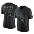 Parkc H.Texans #39 Henry To'oTo'o Player Black Reflective Limited Game Stitched Jerseys