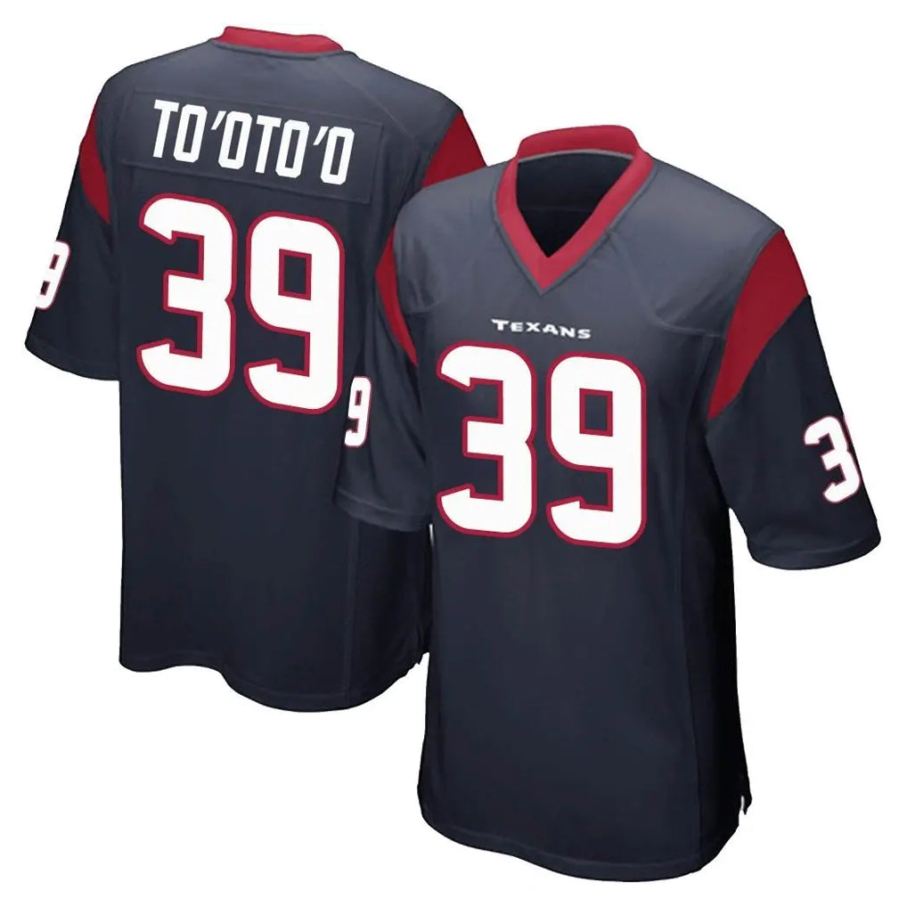 Parkc H.Texans #39 Henry To'oTo'o Player Navy Home Game Stitched Jerseys