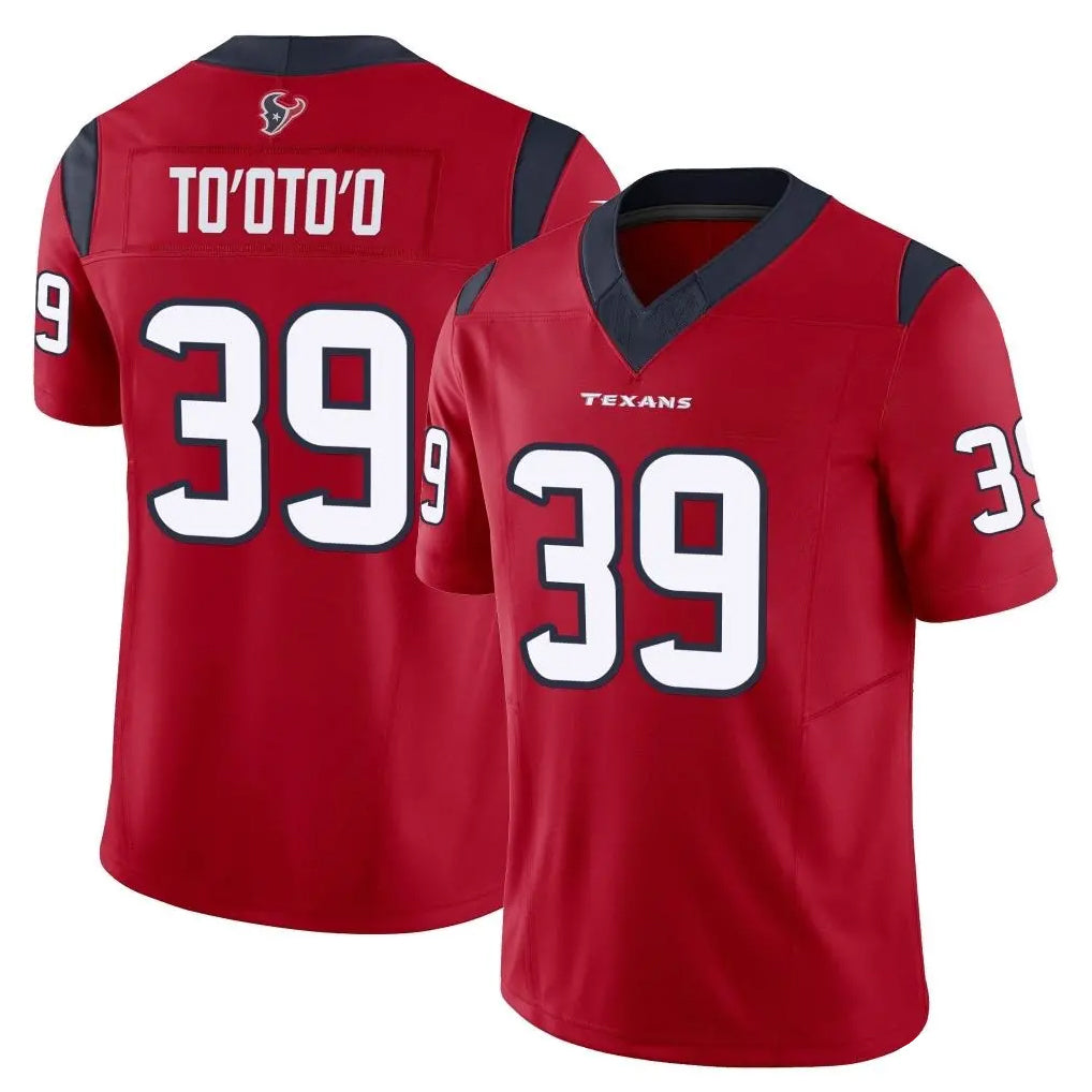 Parkc H.Texans #39 Henry To'oTo'o Player Red Limited Vapor F.U.S.E. Home Game Stitched Jerseys
