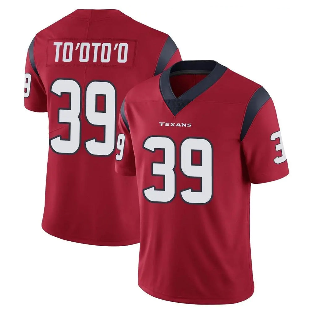 Parkc H.Texans #39 Henry To'oTo'o Player Red Limited Vapor Untouchable Home Game Stitched Jerseys