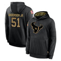 Parkc H.Texans #51 Will Anderson Jr. Player Black Salute to Service Hoodies Limited Game Stitched Jerseys