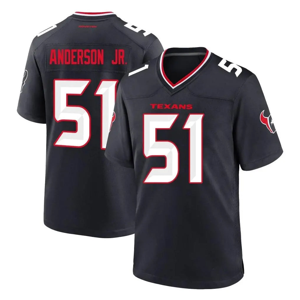 Parkc H.Texans #51 Will Anderson Jr. Player Navy Team Home Game Stitched Jerseys