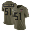 Parkc H.Texans #51 Will Anderson Jr. Player Olive 2025 Salute To Service Limited Game Stitched Jerseys