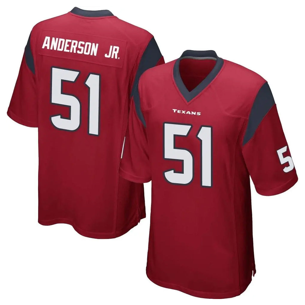 Parkc H.Texans #51 Will Anderson Jr. Player Red Home Game Stitched Jerseys