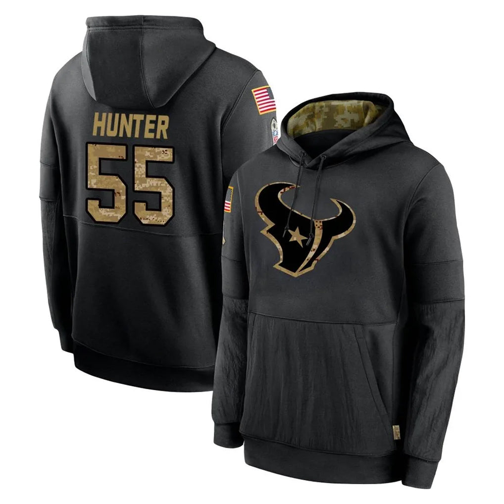 Parkc H.Texans #55 Danielle Hunter Player Black Salute to Service Hoodies Limited Game Stitched Jerseys