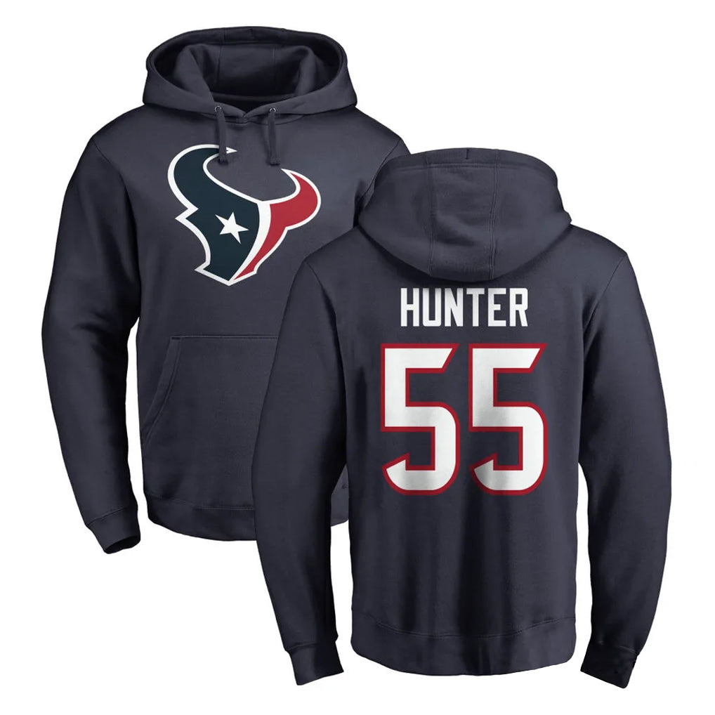Parkc H.Texans #55 Danielle Hunter Player Navy Pro Line Pullover Hoodie Limited Game Stitched Jerseys
