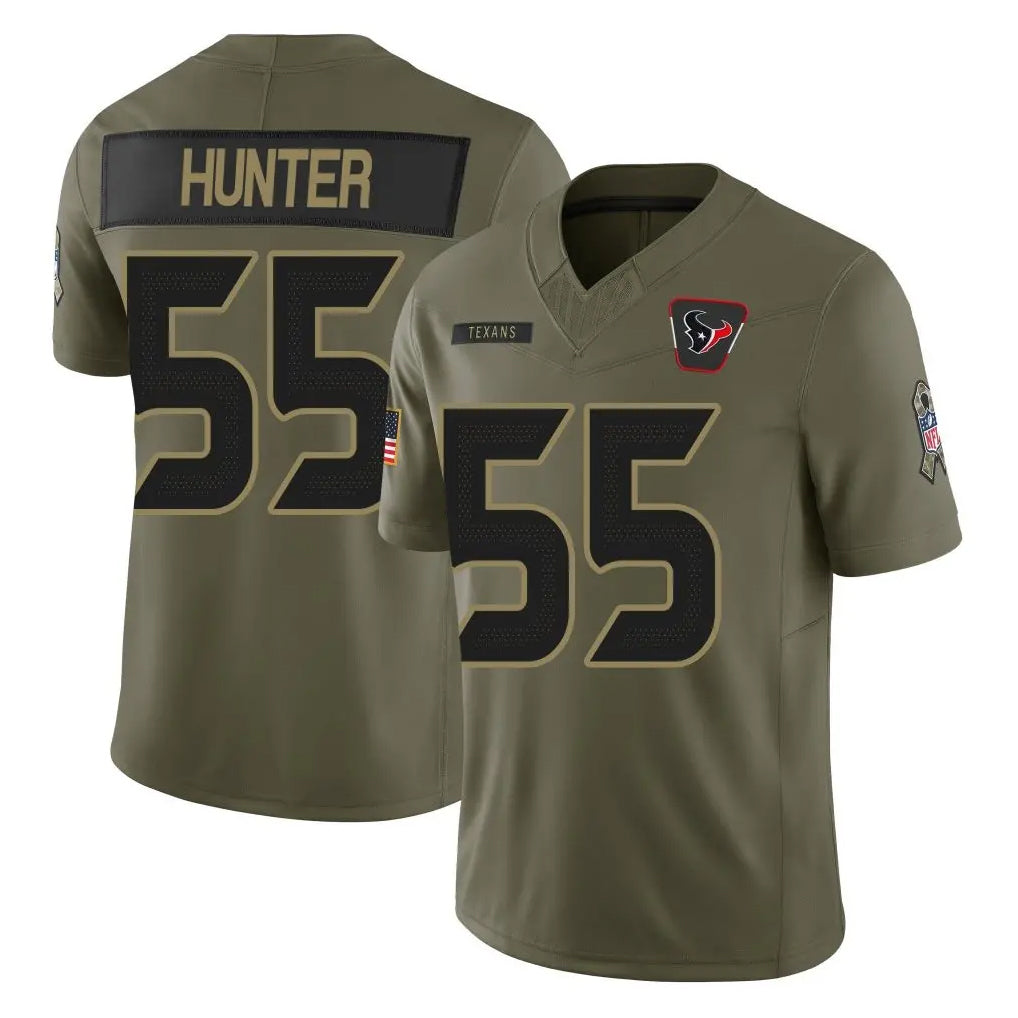 Parkc H.Texans #55 Danielle Hunter Player Olive Salute To Service Limited Stitched Jerseys