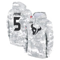 Parkc H.Texans #5 Jalen Pitre Player Arctic Camo Salute to Service Hoodies Limited Game Stitched Jerseys