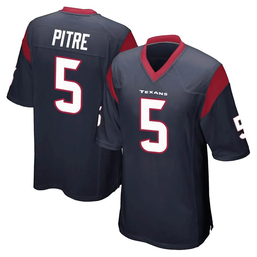 Parkc H.Texans #5 Jalen Pitre Player Navy Home Game Stitched Jerseys