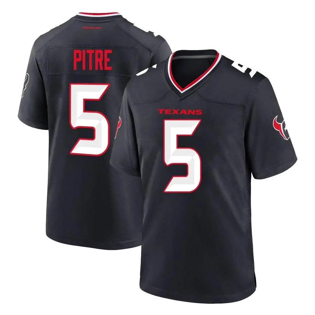 Parkc H.Texans #5 Jalen Pitre Player Navy Team Home Game Stitched Jerseys
