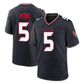 Parkc H.Texans #5 Jalen Pitre Player Navy Team Home Game Stitched Jerseys