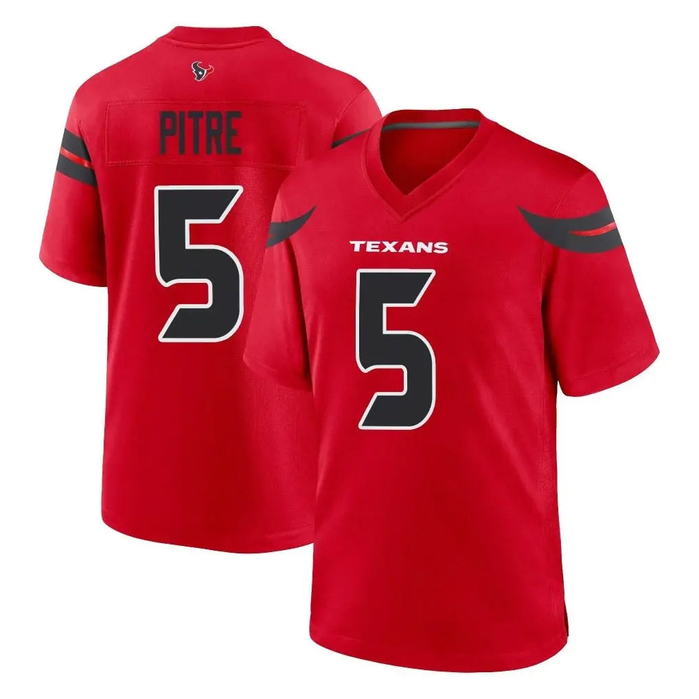 Parkc H.Texans #5 Jalen Pitre Player Red Alternate Home Game Stitched Jerseys