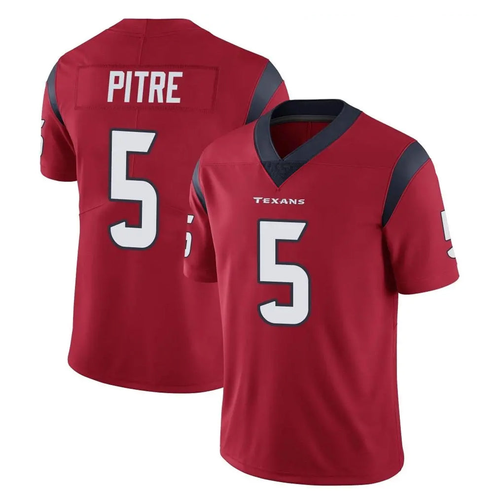 Parkc H.Texans #5 Jalen Pitre Player Red Limited Vapor Untouchable Home Game Stitched Jerseys