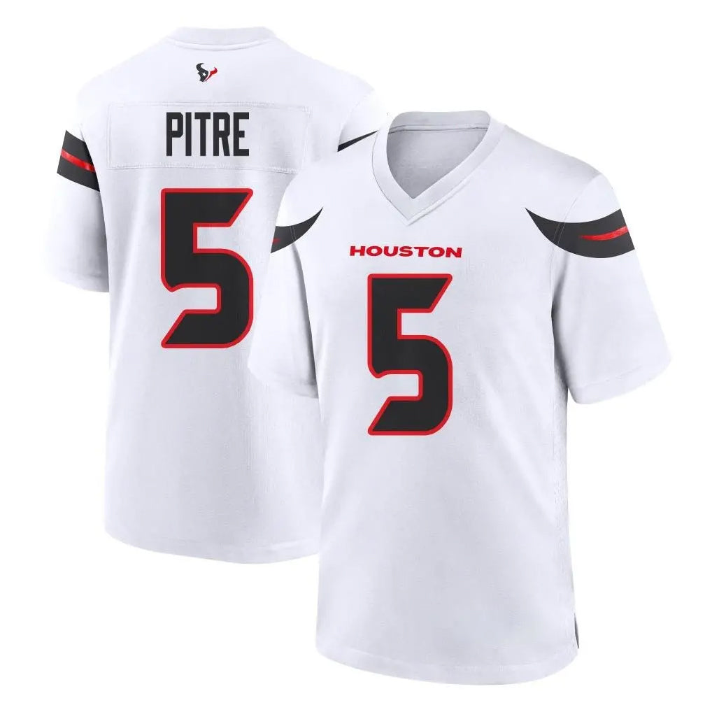 Parkc H.Texans #5 Jalen Pitre Player White Home Game Stitched Jerseys