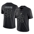 Parkc H.Texans #69 Ed Ingram Player Black Reflective Limited Game Stitched Jerseys