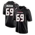 Parkc H.Texans #69 Ed Ingram Player Carbon Black Fashion Home Game Stitched Jerseys