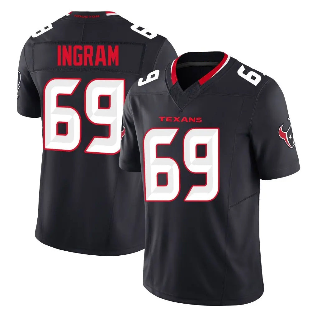 Parkc H.Texans #69 Ed Ingram Player Navy Limited Alternate Vapor F.U.S.E. Home Game Stitched Jerseys