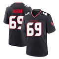 Parkc H.Texans #69 Ed Ingram Player Navy Team Home Game Stitched Jerseys