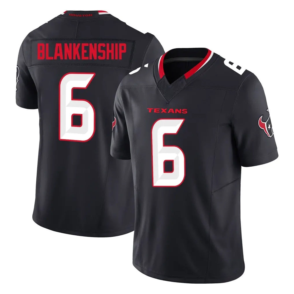 Parkc H.Texans #6 Reed Blankenship Player Navy Limited Alternate Vapor F.U.S.E. Home Game Stitched Jerseys