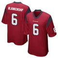 Parkc H.Texans #6 Reed Blankenship Player Red Home Game Stitched Jerseys