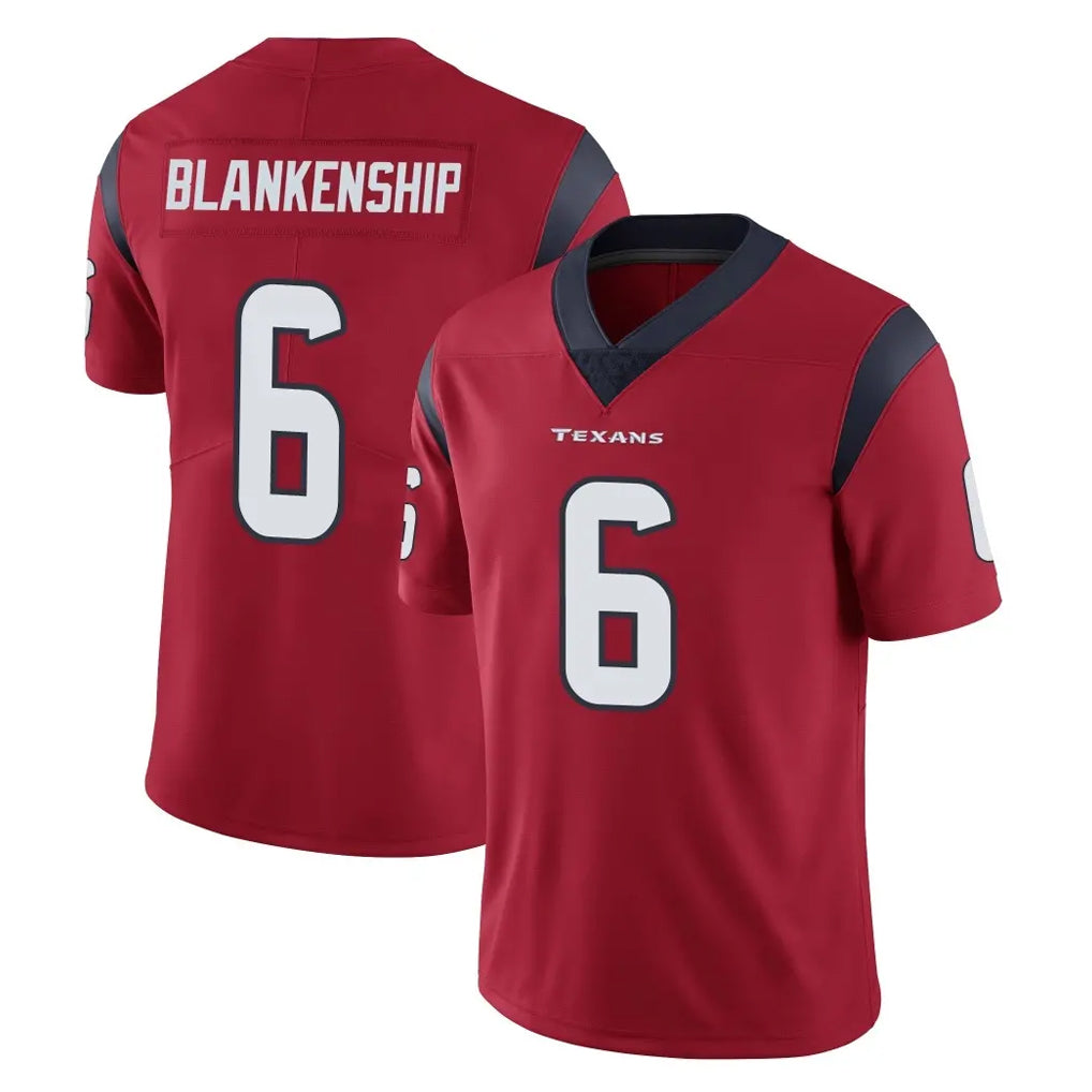 Parkc H.Texans #6 Reed Blankenship Player Red Limited Vapor Untouchable Home Game Stitched Jerseys