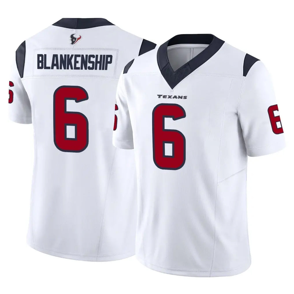 Parkc H.Texans #6 Reed Blankenship Player White Limited Vapor F.U.S.E. Home Game Stitched Jerseys