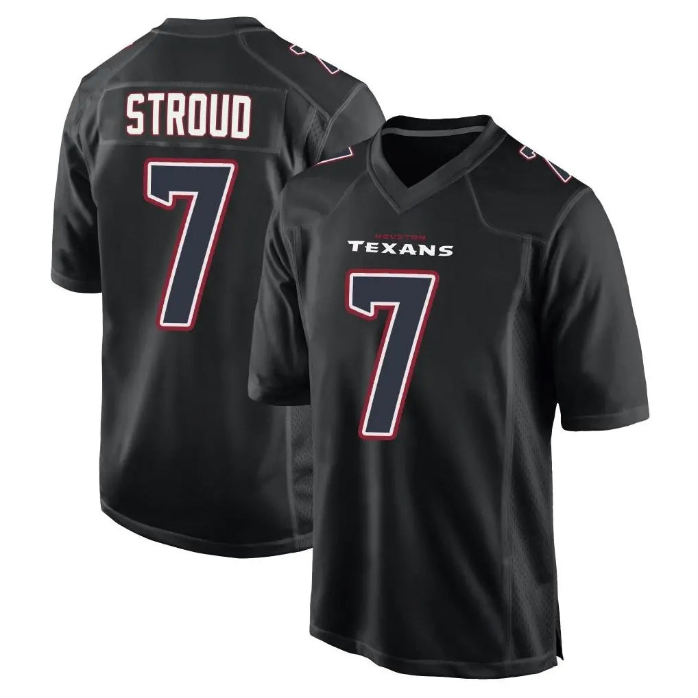 Parkc H.Texans #7 CJ Stroud Player Black Fashion Home Game Stitched Jerseys