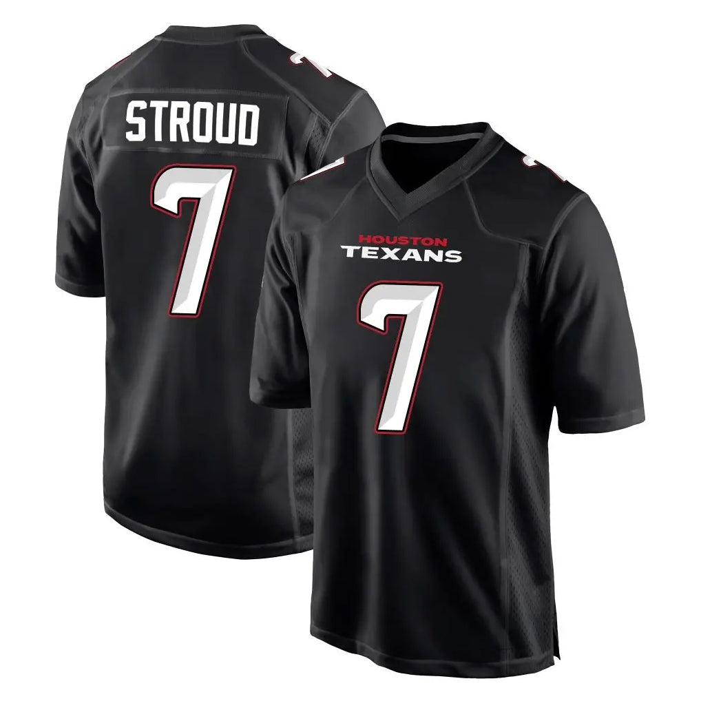 Parkc H.Texans #7 CJ Stroud Player Carbon Black Fashion Home Game Stitched Jerseys