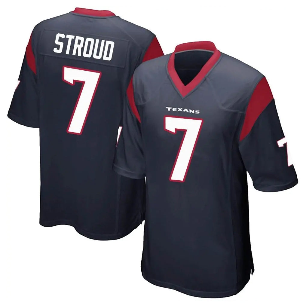 Parkc H.Texans #7 CJ Stroud Player Navy Home Game Stitched Jerseys