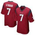 Parkc H.Texans #7 CJ Stroud Player Red Home Game Stitched Jerseys