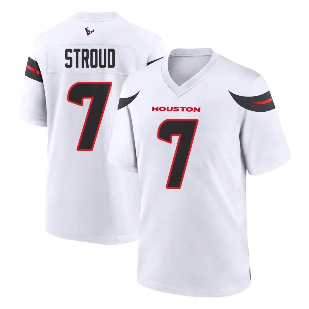 Parkc H.Texans #7 CJ Stroud Player White Home Game Stitched Jerseys