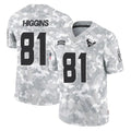 Parkc H.Texans #81 Jayden Higgins Player Arctic Camo Salute To Service Limited Game Stitched Jerseys